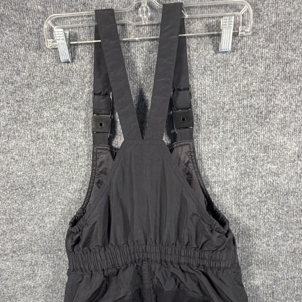 Kids Snow Bibs Size 10, Lands' End Black Squall Grow-A-Longs Insulated Overalls - Picture 8 of 8
